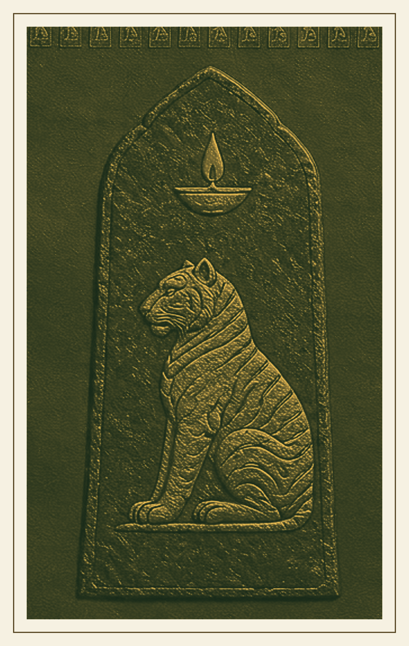 Relief guide derived from the exact scan crop for embossing, embroidery and raised-appliqué work.